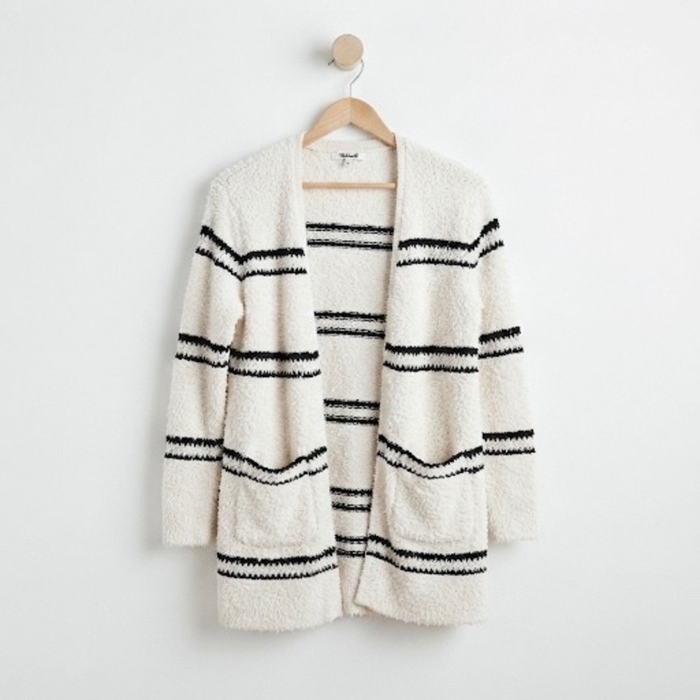 Madewell Striped Boucle Cardigan M Fairytale Academia Soft Cozy Parisian Chic